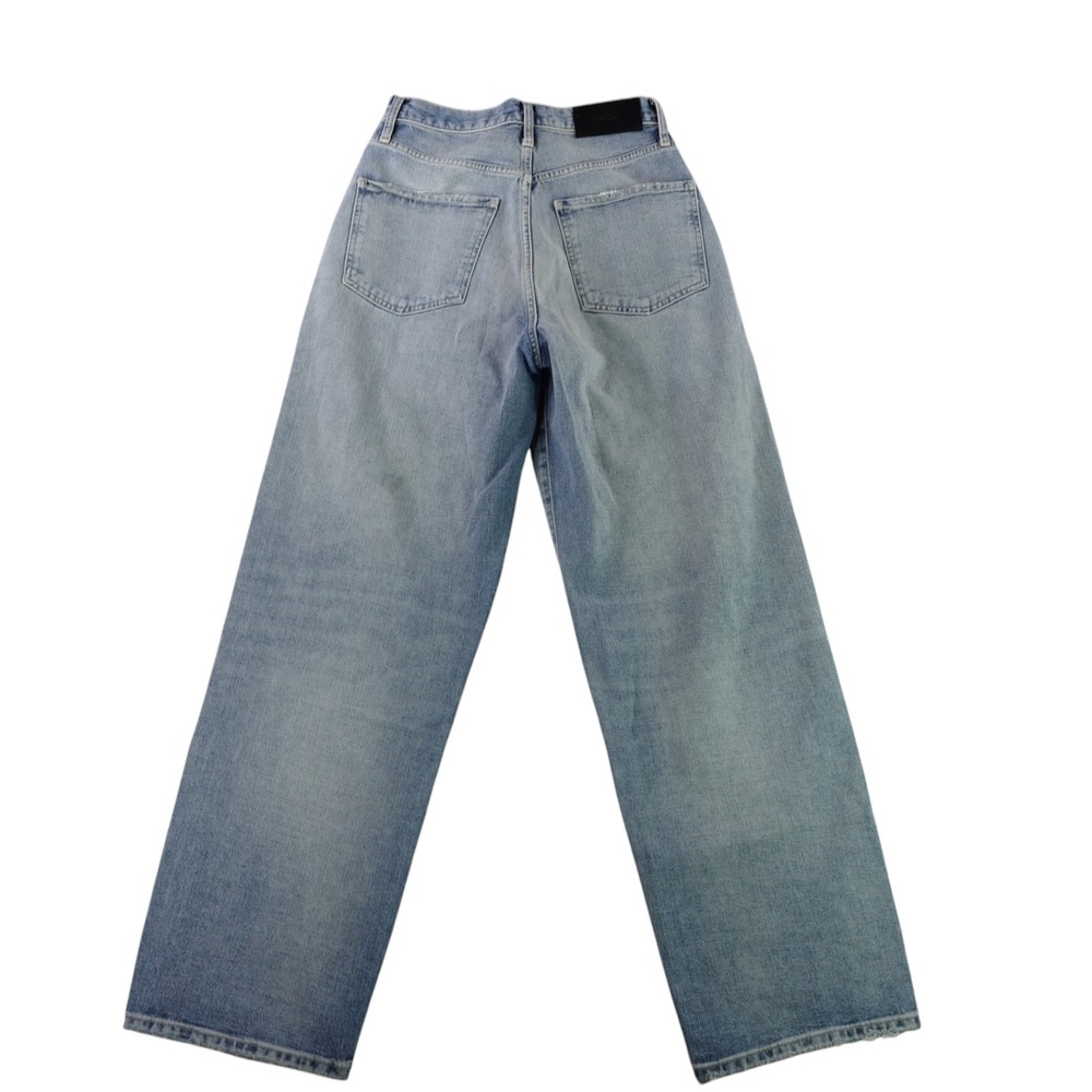 7 For All Mankind Jennifer Jeans Womens 27 Blue Studded High Rise Wide Leg - Picture 2 of 13